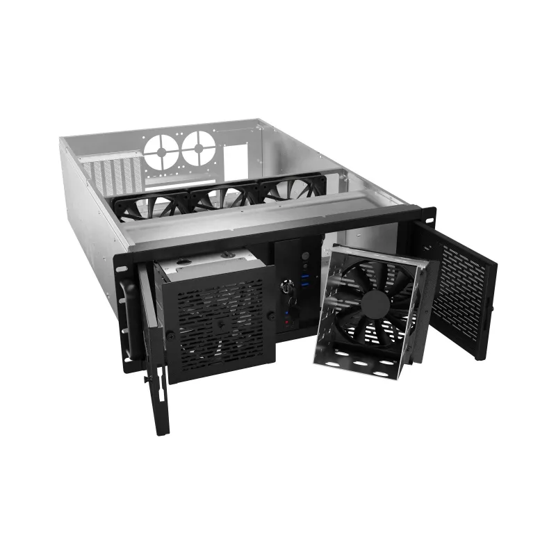 Θήκη διακομιστή Lanberg SC01-6504-12B, E-ATX 650/12, 19 ιντσών, 4U
