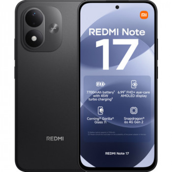 Smartphone Xiaomi Redmi Note 17 4G, 6/256 GB, μαύρο