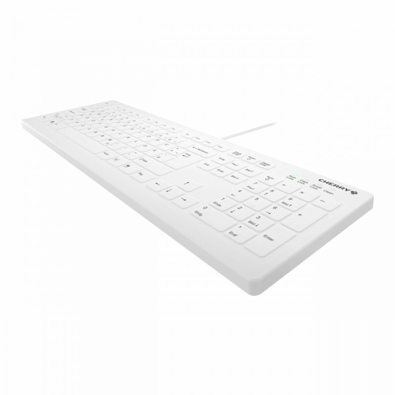 Cherry Contour Active Key AK-C8112-U1-W/EU ιατρικό πληκτρολόγιο, ενσύρματο, διάταξη ΕΕ, λευκό
