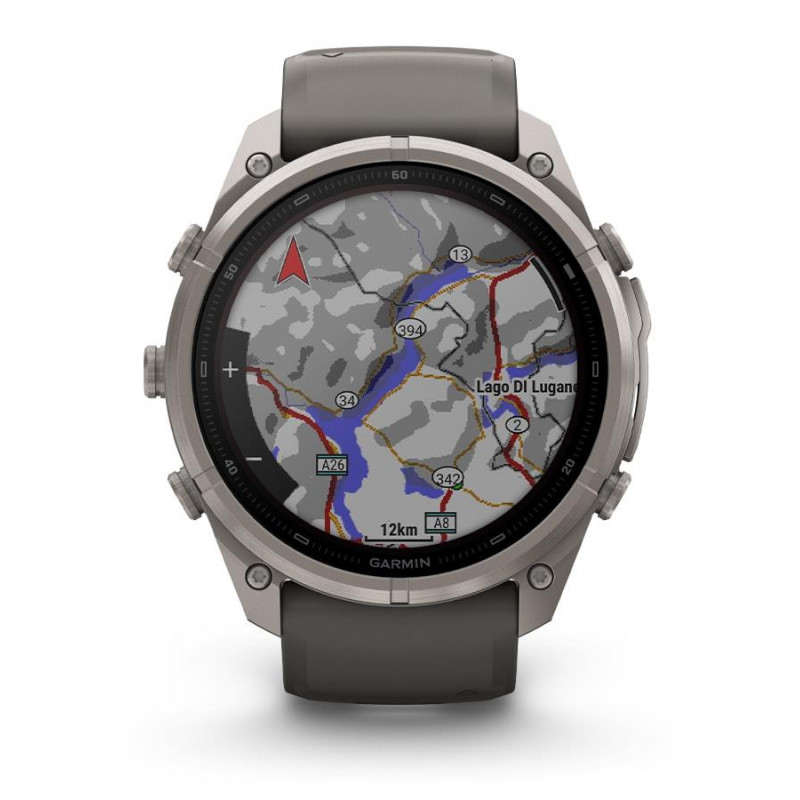 Garmin Fenix 9 Pro inReach έξυπνο ρολόι, 51 mm, θήκη τιτανίου, λουράκι σιλικόνης γραφίτη/μαύρο