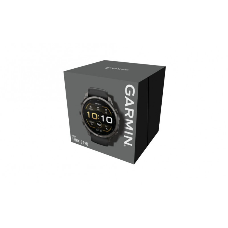 Garmin Fenix 9 Pro inReach έξυπνο ρολόι, 51 mm, θήκη τιτανίου, λουράκι σιλικόνης γραφίτη/μαύρο