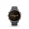 Garmin Fenix 9 Pro έξυπνο ρολόι, 47 mm, θήκη τιτανίου, λουράκι σιλικόνης γραφίτη/μαύρο