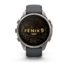 Garmin Fenix 9 Pro έξυπνο ρολόι, 47 mm, θήκη τιτανίου, λουράκι σιλικόνης γραφίτη/μαύρο