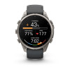 Garmin Fenix 9 Pro έξυπνο ρολόι, 47 mm, θήκη τιτανίου, λουράκι σιλικόνης γραφίτη/μαύρο