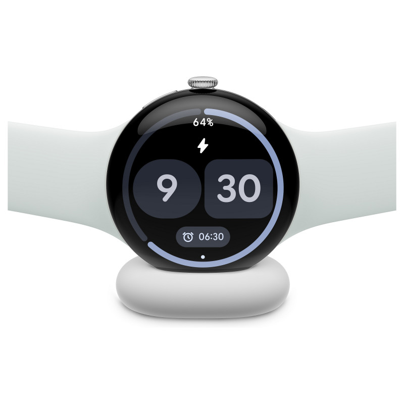 Google Pixel Watch 5 WiFi έξυπνο ρολόι, 41 mm, Polished Silver / Fog, GA10898-DE