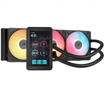 Corsair iCUE LINK TITAN II 360 RX LCD ψύκτρα υγρού all-in-one, 360 mm, RGB, μαύρο, CW-9061045-WW
