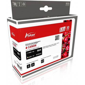 Astar AS70729 πακέτο δοχείων μελάνης για Canon PG-560XL + CL-561XL, μαύρο + έγχρωμο