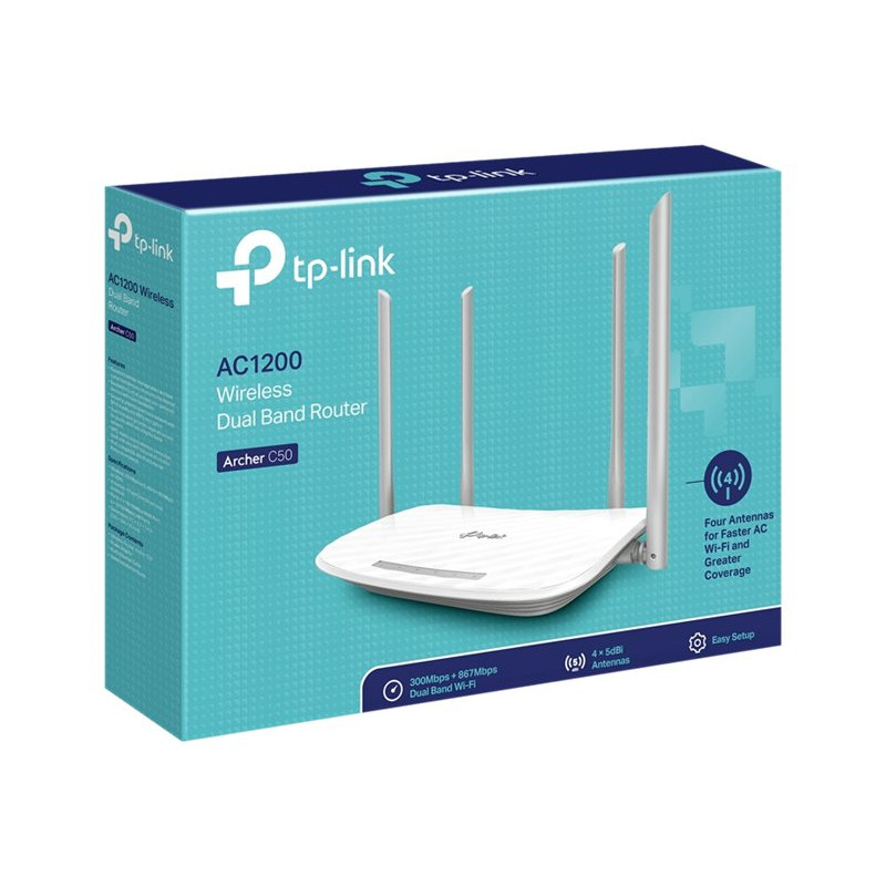 TP-Link Archer C50 (EU) V6.46 ασύρματος δρομολογητής, AC1200, διπλής ζώνης