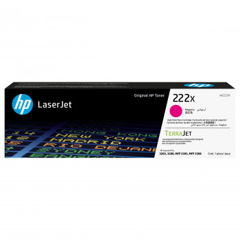 HP 222X W2223X γνήσια κασέτα τόνερ LaserJet υψηλής απόδοσης, ματζέντα