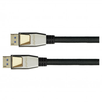 Good Connections Python DP20-PY010 καλώδιο DisplayPort 2.0, πλεκτό νάιλον, μαύρο, 1 m