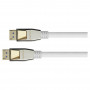 Good Connections Python DP20-PY010W καλώδιο DisplayPort 2.0, 54 Gbit/s, UHBR 13.5, πλεκτό νάιλον, λευκό, 1 m