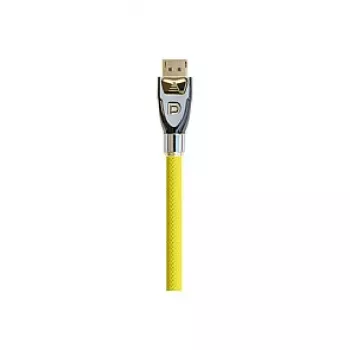 Good Connections PYTHON GC-M0075 καλώδιο DisplayPort 1.2, 4K2K / UHD, επιχρυσωμένες επαφές, OFC, πλεκτό νάιλον, κίτρινο, 1 m