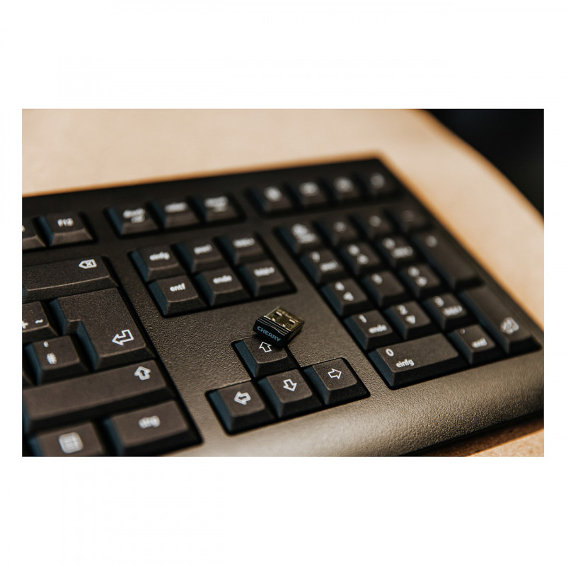 Cherry KW 3000 ασύρματο πληκτρολόγιο γραφείου, 2,4 GHz, AZERTY (γαλλικό), μαύρο