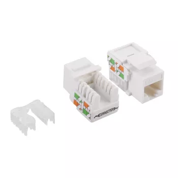LogiLink NK4006 μονάδα keystone RJ45, Cat.5e UTP, σύνδεση διάτρησης 90°, λευκή