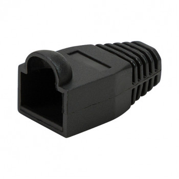 LogiLink MP0064 προστατευτικό βύσματος RJ45 6,5 mm, μαύρο, CAT6A (50 τεμ.)