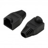 LogiLink MP0064 προστατευτικό βύσματος RJ45 6,5 mm, μαύρο, CAT6A (50 τεμ.)