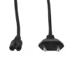 LogiLink CP192 καλώδιο τροφοδοσίας, CEE 7/16 σε IEC C7, μαύρο, 1 m