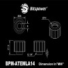 Bitspower Artemis BPM-ATEMLA14-SL Advanced Multi-Link για εξωτερική διάμετρο 14 mm, ασημί με αμμοβολή