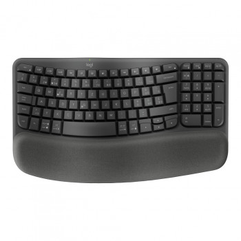 Logitech Wave Keys 920-012289 ασύρματο εργονομικό πληκτρολόγιο, 2,4 GHz / Bluetooth, ελβετική διάταξη (CH), γραφίτης