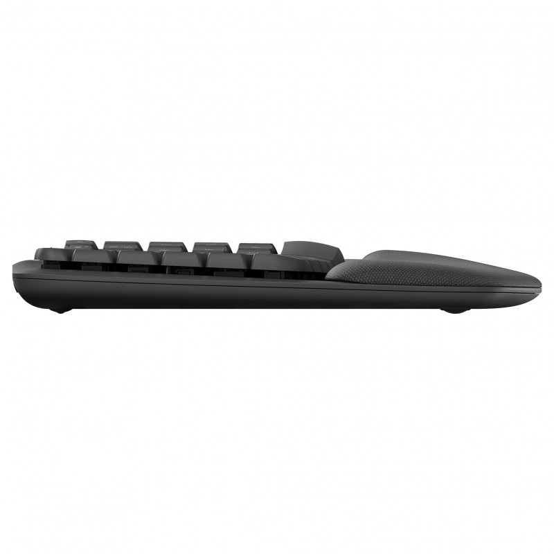 Logitech Wave Keys 920-012289 ασύρματο εργονομικό πληκτρολόγιο, 2,4 GHz / Bluetooth, ελβετική διάταξη (CH), γραφίτης