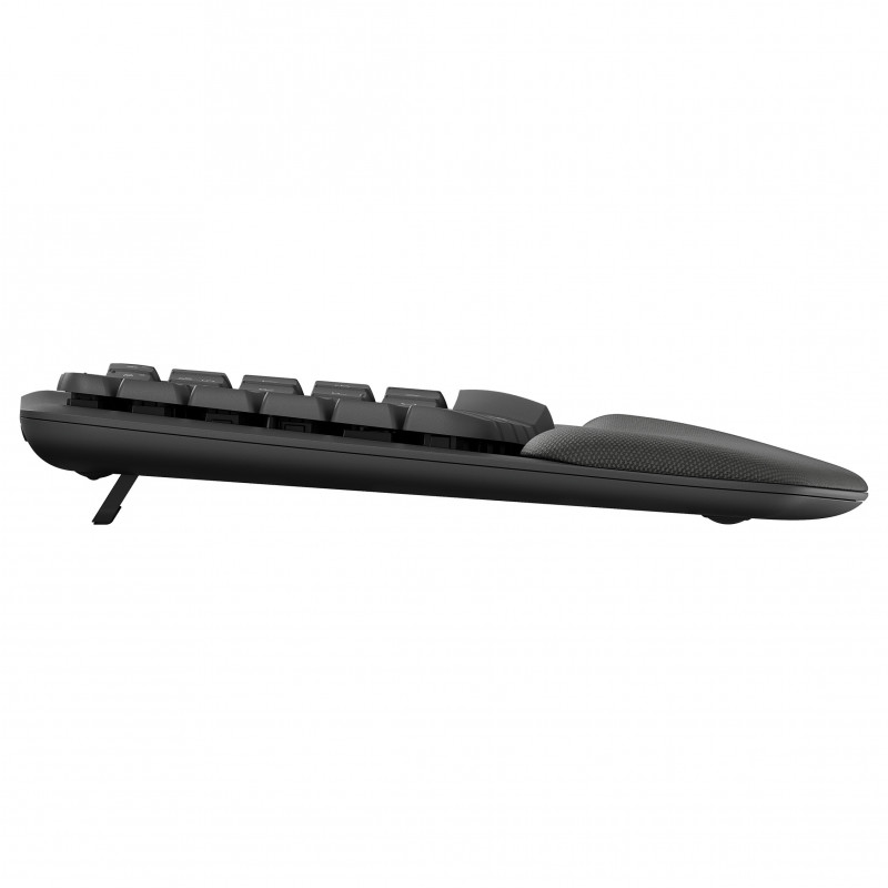 Logitech Wave Keys 920-012289 ασύρματο εργονομικό πληκτρολόγιο, 2,4 GHz / Bluetooth, ελβετική διάταξη (CH), γραφίτης