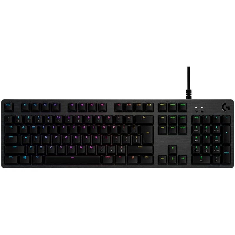 Logitech G512 920-009350 μηχανικό πληκτρολόγιο για παιχνίδια με οπίσθιο φωτισμό, διακόπτες GX