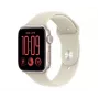 Apple Watch SE 3 έξυπνο ρολόι, GPS + Cellular, 44 mm, θήκη αλουμινίου σε χρώμα αστρόφωτου, αθλητικό λουράκι σε χρώμα άμμου S/M
