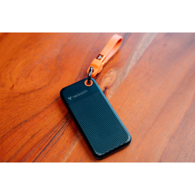 Φορητός δίσκος SSD Verbatim Pocket 32285, 512 GB, USB 3.2 Type-C, μαύρο/πορτοκαλί