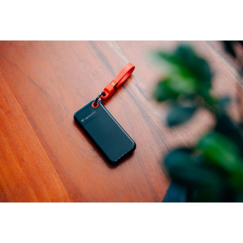 Φορητός δίσκος SSD Verbatim Pocket 32434, 128 GB, USB 3.2 Type-C, μαύρο/κόκκινο