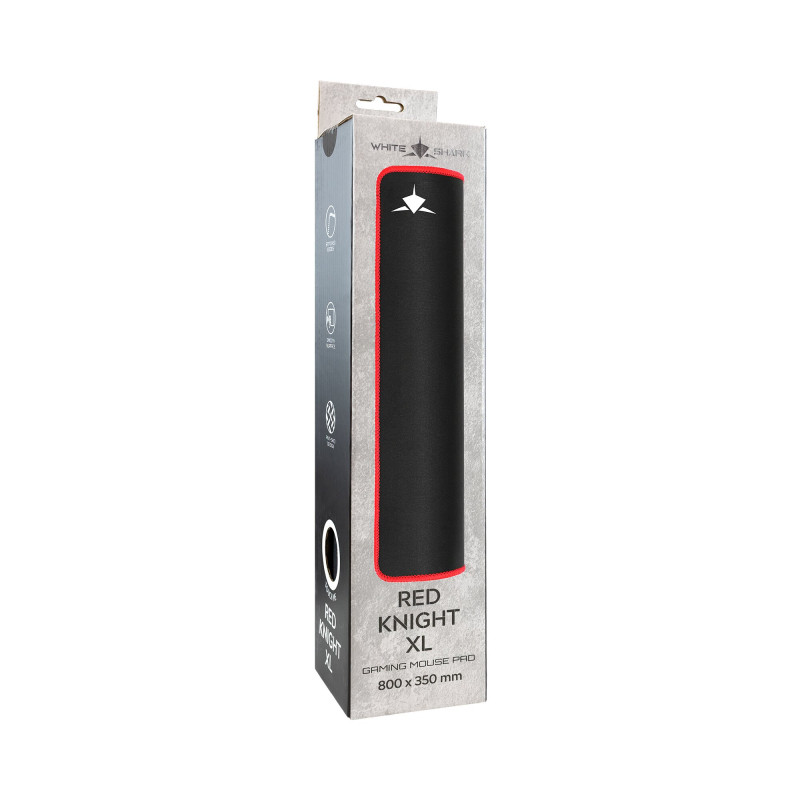 White Shark RED KNIGHT XL GMP-2502 επιφάνεια ποντικιού για παίκτες, 800x350 mm, μαύρη/κόκκινη