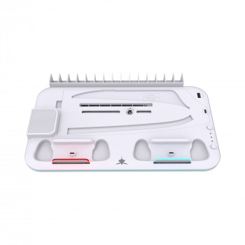 White Shark KIMURA PRO PS5 βάση ψύξης με 2 θέσεις φόρτισης, λευκή