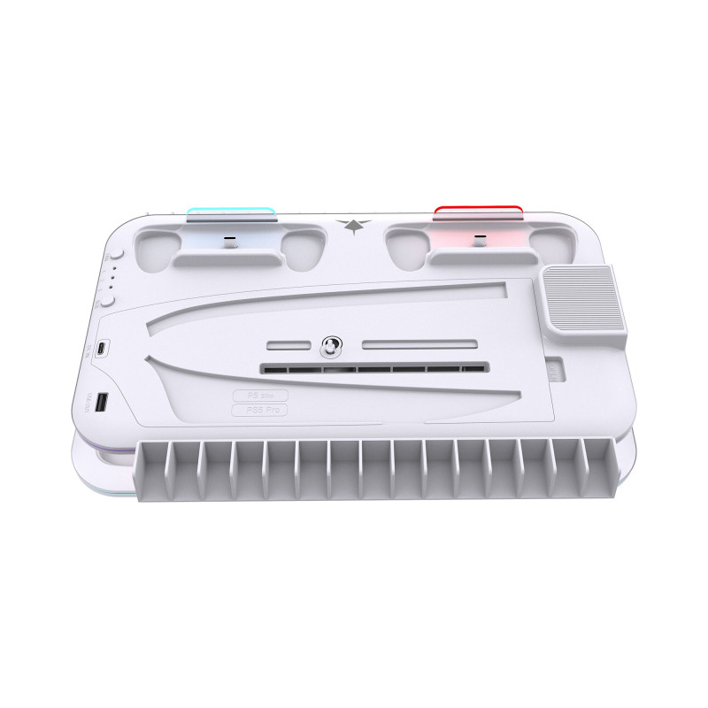 White Shark KIMURA PRO PS5 βάση ψύξης με 2 θέσεις φόρτισης, λευκή