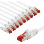 Goobay 66648 καλώδιο σύνδεσης CAT 6, S/FTP (PiMF), 3 m, λευκό (10 τεμ.)