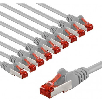 Goobay 66655 καλώδιο σύνδεσης CAT 6, S/FTP, 2 m, γκρι (10 τεμ.)