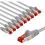 Goobay 66655 καλώδιο σύνδεσης CAT 6, S/FTP, 2 m, γκρι (10 τεμ.)