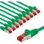 Goobay 67508 καλώδιο σύνδεσης δικτύου CAT 6, S/FTP (PiMF), 2 m, πράσινο, 10 τεμ.