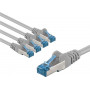 Goobay 67515 καλώδιο σύνδεσης δικτύου CAT 6a, S/FTP, 1 m, γκρι, 5 τεμ.