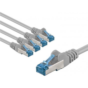 Goobay 67516 καλώδιο σύνδεσης δικτύου CAT 6a, S/FTP, 2 m, γκρι, 5 τεμ.
