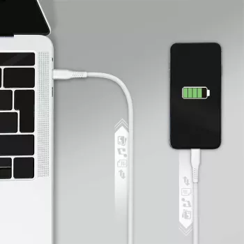 LogiLink CU0244 καλώδιο USB 2.0 USB-C σε Micro-USB, 480 Mbps, 12 W, λευκό, 2 m