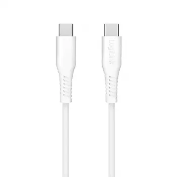 LogiLink CU0263 καλώδιο USB 2.0 USB-C σε USB-C, 480 Mbps, 60 W, λευκό, 1,5 m