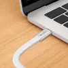 LogiLink CU0445 επίπεδο καλώδιο USB 2.0 USB-C σε USB-C, πλεκτό, 480 Mbps, 60 W, λευκό, 1 m