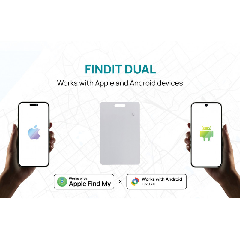 XD Design Connects FindIt Dual RCS ιχνηλάτης πορτοφολιού τύπου κάρτας, Apple Find My και Android Find Hub, P301.6403