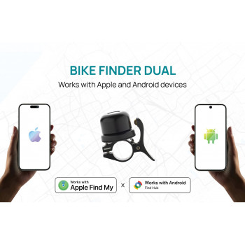 XD Design Connects Bike Finder Dual κουδούνι ποδηλάτου με ιχνηλάτη, Apple και Android Find, IPX6, P301.1401