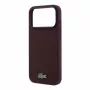 Lacoste PVC Iconic Petit Pique θήκη MagSafe για iPhone 18 Pro Max / 17 Pro Max, μεταλλικό λογότυπο, μπορντό