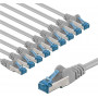 Goobay 67527 καλώδιο δικτύου Cat 6a S/FTP (PiMF), 3 m, γκρι, αγωγοί χαλκού CU (10 τεμ.)