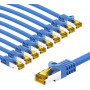 Goobay καλώδιο σύνδεσης RJ45 CAT 6A S/FTP (PiMF), 500 MHz, με ακατέργαστο καλώδιο CAT 7, 3 m, μπλε (10 τεμ.)