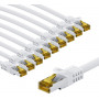 Goobay 69450 καλώδιο δικτύου RJ45 CAT 6A S/FTP (PiMF) με καλώδιο CAT 7, 3 m, λευκό (10 τεμ.)