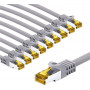 Goobay 69515 καλώδιο δικτύου RJ45 CAT 6A S/FTP (PiMF) με καλώδιο CAT 7, 1 m, γκρι (10 τεμ.)