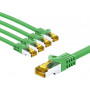 Goobay 69755 καλώδιο σύνδεσης RJ45 CAT 6A S/FTP (PiMF), 500 MHz, με καλώδιο CAT 7, 5 m, πράσινο (5 τεμ.)