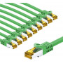 Goobay 69756 καλώδιο σύνδεσης RJ45 CAT 6A S/FTP (PiMF), 500 MHz, με καλώδιο CAT 7, 1 m, πράσινο (10 τεμ.)